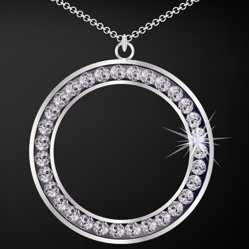 How to Create a Shiny Diamond Metallic Chain necklace