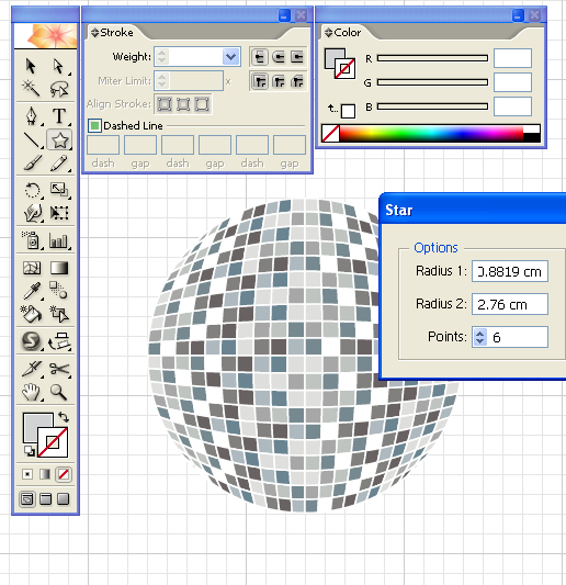 14 Create a Disco Environment with Twirl Tool, Crystalize , and Envelope Tool- Part 1