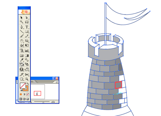 16 Using Adobe Flash to Create Vector illustration of a Castle.
