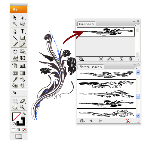 02 Illustrator Tip : Changing Appearence of Brushes