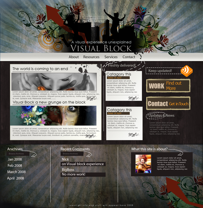 visual block theme by one8edegree New Blog Delivery :-Cultura Street.it How i did it