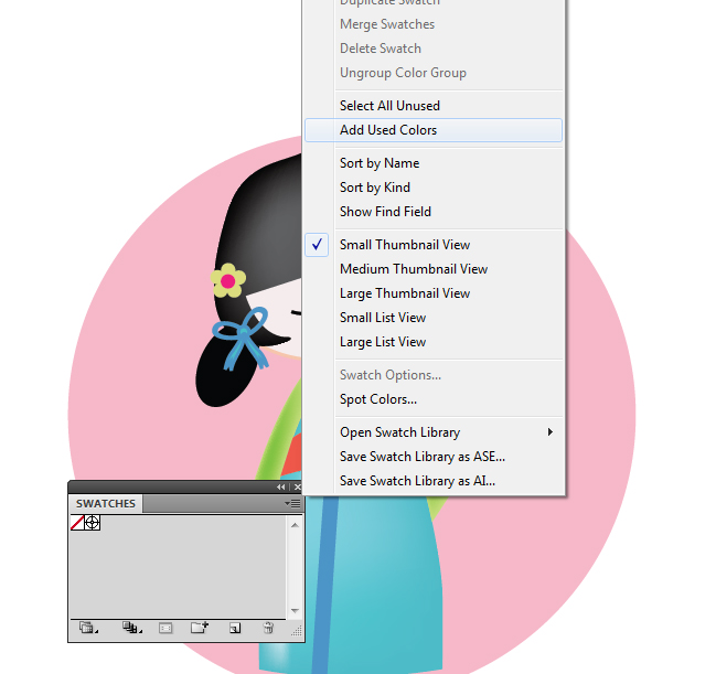 Capture2 illustrator technique : Create a Swatches Palette from artwork with one click