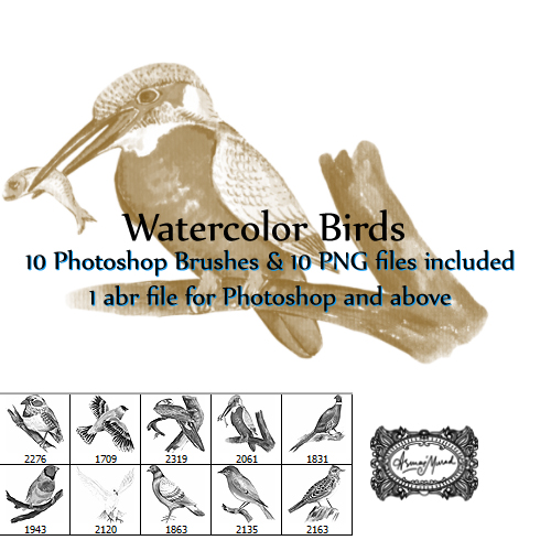 05 Birds Photoshop Brushes Free download