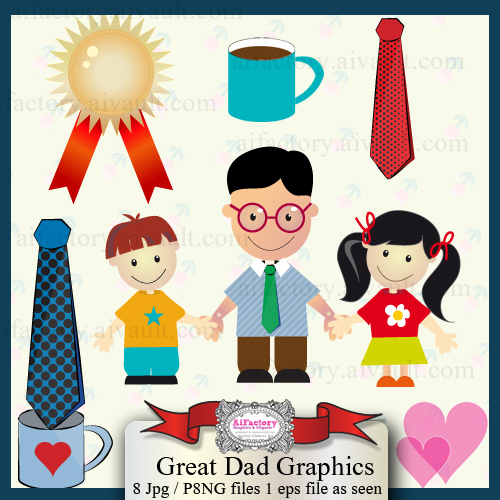 dadset aifprev1 Premium Members Free Graphics and Vector Pack: Fathers Day images