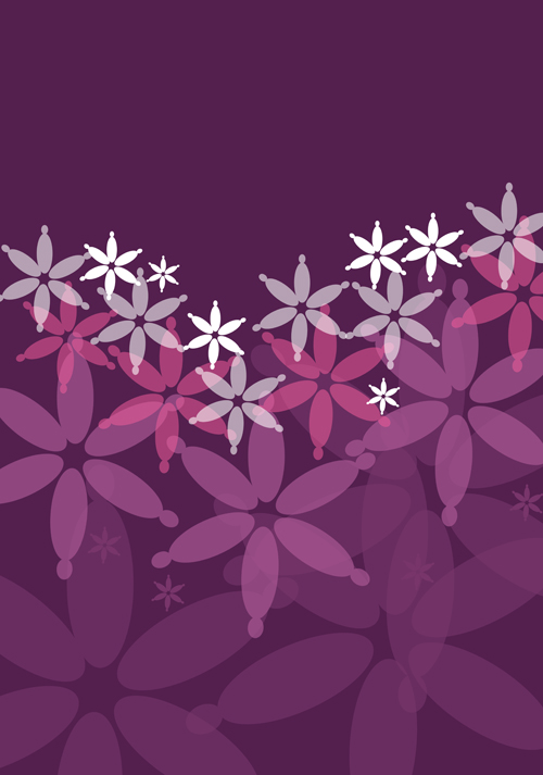 img07 Floral background in purple. Vector Freebie