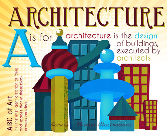 artalphabets WEEK #1 - ABCs OF Art - A is for Architecture #abcsofArt #‎Doneitnow2015‬