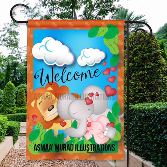 flag mockup Recovered e1435556123248 Welcome Sign Mockup Template : Eye-Catching Free Canva Template